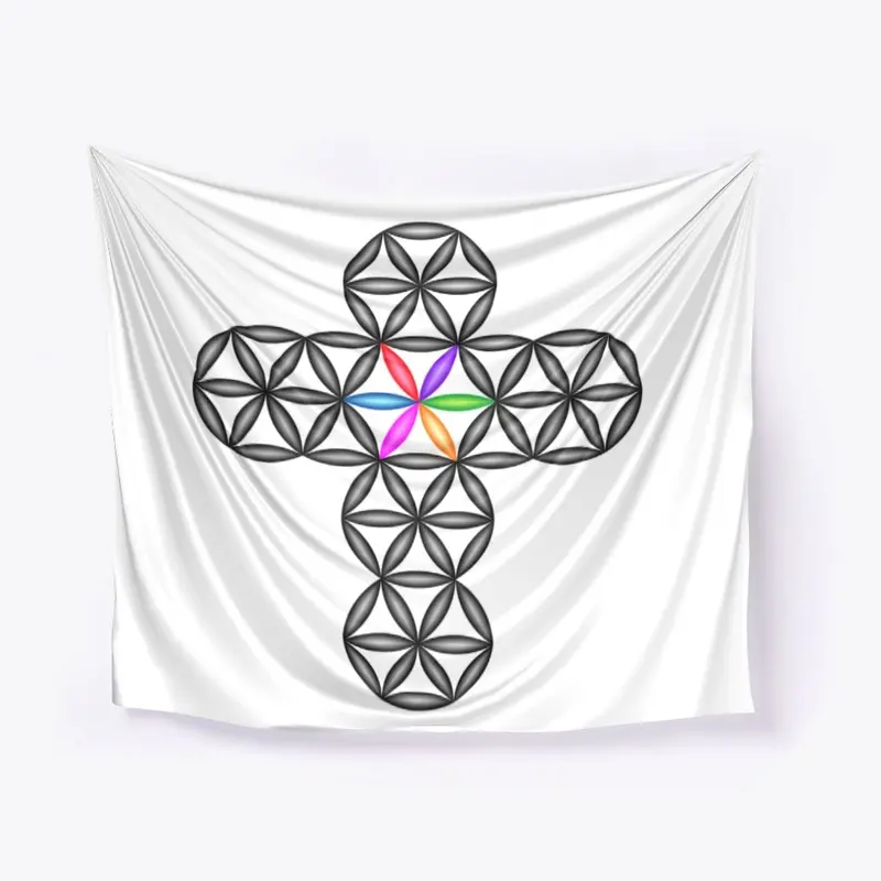 The Cross Of Life - 3D/Black-Colorful.